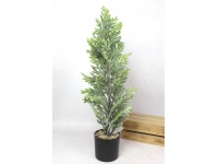 Kwiat, drzewko silikonowe PE ŚWIERK 70 cm płaczący ośnieżony w doniczce