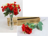 Kwiat GOŹDZIK wys. 35 cm na piku (3 kwiaty 6-5 cm) CZERWONY - 1 szt