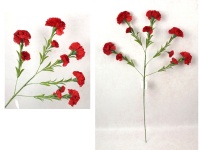 Kwiat GOŹDZIK wys. 84 cm, 5 ramion (10 kwiatów 8-5 cm) CZERWONY