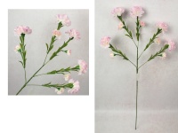 Kwiat GOŹDZIK wys. 84 cm, 5 ramion (10 kwiatów 8-5 cm) jasno RÓŻOWY