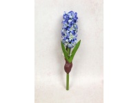 Kwiat HIACYNT Z CEBULKĄ wys.32 cm (kwiat 13x6 cm) NIEBIESKI cieniowany