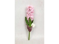 Kwiat HIACYNT Z CEBULKĄ wys.32 cm (kwiat 13x6 cm) RÓŻOWY