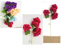 Kwiat HORTENSJA wys. 94 cm, 3 ramienny (kwiat 17x14 cm) mix kolor