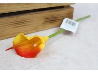 Kwiat KALIA gumowa wys. 31 cm (kwiat 8x5 cm) POMARAŃCZOWO-ŻÓŁTA