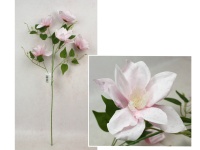 Kwiat KLEMATIS wys. 73 cm, 5 ramion (5 kwiatów 14x4 cm) RÓŻOWY