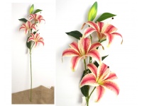 Kwiat LILIA 3D print wys. 100 cm (kwiat 22 cm) RÓŻOWO-KREMOWA cieniowana