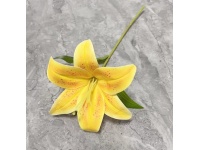 Kwiat LILIA wys. 30 cm (kwiat z tworzywa sztucznego 14x9 cm) ŻÓŁTA