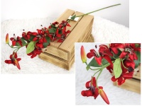 Kwiat LILIA wys. 90 cm (kwiat 7x3 cm + pąki) CZERWONA