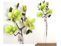 Kwiat MAGNOLIA wys. 73 cm (3 kwiaty 12 cm i 1 pąk) ZIELONA