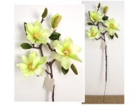 Kwiat MAGNOLIA wys. 73 cm (3 kwiaty 12 cm i 1 pąk) LIMONKOWA