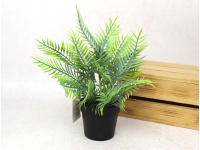 Kwiat PAPROĆ silikonowa PE w doniczce wys. 27 cm SZARO ZIELONA