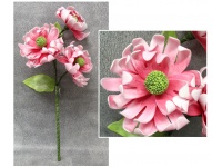 Kwiat piankowy DALIA wys. 75 cm (3 kwiaty 25 cm) JASNO RÓŻOWY