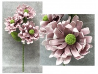 Kwiat piankowy DALIA wys. 75 cm (3 kwiaty 25 cm) RÓŻ BRUDNY