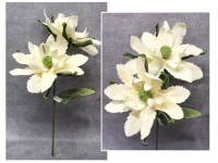 Kwiat piankowy MAGNOLIA postrzępiona wys. 75 cm (2 kwiaty 32-34 cm) ECRU