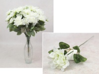 Kwiat pojedynczy DALIA na piku 36 cm (kwiat 6,5x3 cm) BIAŁY - 1 szt