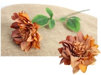 Kwiat pojedynczy DALIA wys. 61 cm (kwiat 14x5 cm) RUDA DWUKOLOROWA