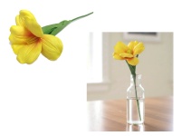 Kwiat pojedynczy MAGNOLIA piankowy wys. 33 cm (kwiat 10x3,5 cm) ŻÓŁTA