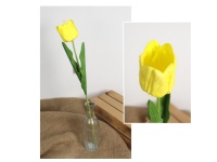 Kwiat pojedynczy TULIPAN wys. 55 cm (kwiat piankowy x5,5 cm) - ŻÓŁTY