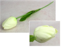 Kwiat pojedynczy TULIPAN wys. 53 cm (kwiat 8x5 cm) LIMONKOWO-SMIETANOWY