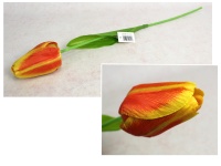 Kwiat pojedynczy TULIPAN wys. 54 cm (kwiat 9x5 cm) POMARAŃCZOWO-ŻÓŁTY