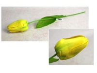 Kwiat pojedynczy TULIPAN wys. 54 cm (kwiat 9x5 cm) ŻÓŁTY
