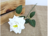 Kwiat RÓŻA wys. 36 (kwiat 9x3,5 cm) BIAŁA