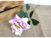 Kwiat RÓŻA wys. 36 (kwiat 9x3,5 cm) FIOLETOWO-KREMOWA