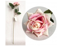 Kwiat RÓŻA wys. 50 cm ( kwiat 9 cm) RÓŻOWA