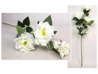 Kwiat RÓŻA wys. 55 cm (3 główki 7-9 cm) - BIAŁA