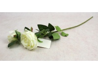 Kwiat RÓŻA wys. 65 cm (kwiat 9x4 cm + pąk) BIAŁA