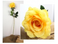 Kwiat RÓŻA wys. 77 cm (główka 12 cm) ŻÓŁTA