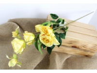 Kwiat RÓŻA wys. 81 cm (główka 3-8 cm) ŻÓŁTA