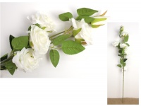 Kwiat RÓŻA wys. 86 cm (4 kwiaty 11 cm +1 pąk) BIAŁA