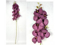 Kwiat STORCZYK 3D PRINT wys. 105 cm (9 kwiatów 11,5-10 cm + pąki) BORDOWY nakrapiany