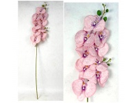 Kwiat STORCZYK 3D PRINT wys. 105 cm (9 kwiatów 11,5-10 cm + pąki) jasno RÓŻOWY nakrapiany