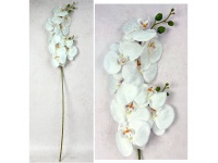 Kwiat STORCZYK 3D PRINT wys. 105 cm (9 kwiatów 11,5-10 cm + pąki) BIAŁY nakrapiany