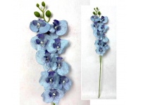 Kwiat STORCZYK 3D PRINT wys. 70 cm (9 kwiatów 8 cm + pąki) NIEBIESKI nakrapiany