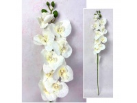 Kwiat STORCZYK 3D PRINT wys. 70 cm (9 kwiatów 8 cm + pąki) BIAŁY nakrapiany