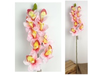 Kwiat STORCZYK Cymbidium wys. 87 cm (kwiat 10,5x6 cm + 2 pąki) RÓŻOWY neonowy