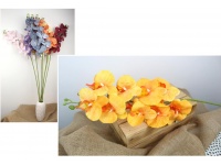 Kwiat STORCZYK materiałowy wys. 100 cm (9 kwiatów 9,5-11 cm) POMARAŃCZOWY
