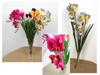 Kwiat sztuczny FREZJA 2 łodygi, 18 kwiatów 55 cm - mix kolor