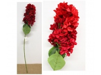 Kwiat sztuczny HORTENSJA drzewiasta podłużna wys. 90 cm kwiat 25 cm - CZERWONY 