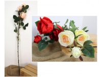 Kwiat sztuczny róża wys. 80 cm (3 główki 4-8-9 cm) - mix kolor