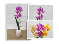 Kwiat sztuczny STORCZYK Cymbidium materiałowy z gumowymi korzeniami 60 cm mix kolor