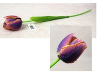 Kwiat TULIPAN 3D Print wys. 53 cm (kwiat 6x5 cm) POMARAŃCZOWO FIOLETOWY