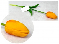 Kwiat TULIPAN gumowy wys. 42 cm (kwiat 6x4 cm) POMARAŃCZOWY