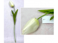 Kwiat TULIPAN wys. 49 cm (kwiat 7,5x4 cm) BIAŁY
