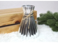 l Wazon dekoracyjny SREBRNY plastik 17,5x6 cm