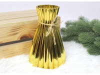 l Wazon dekoracyjny ZŁOTY plastik 17,5x6 cm