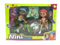 Lalki z akcesoriami Sport w kartonie 25x19x6 cm